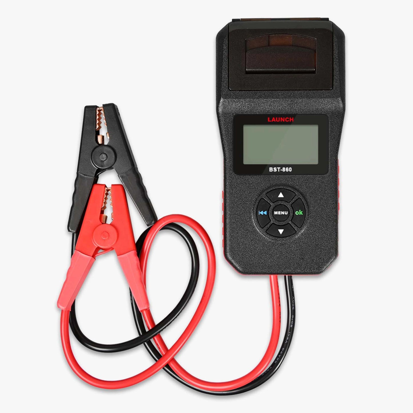 BST-860 Frontansicht mit Batterieklemmen