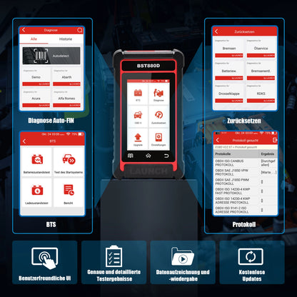 BST-880D Dispositivo diagnostico OBD-II / Batteria