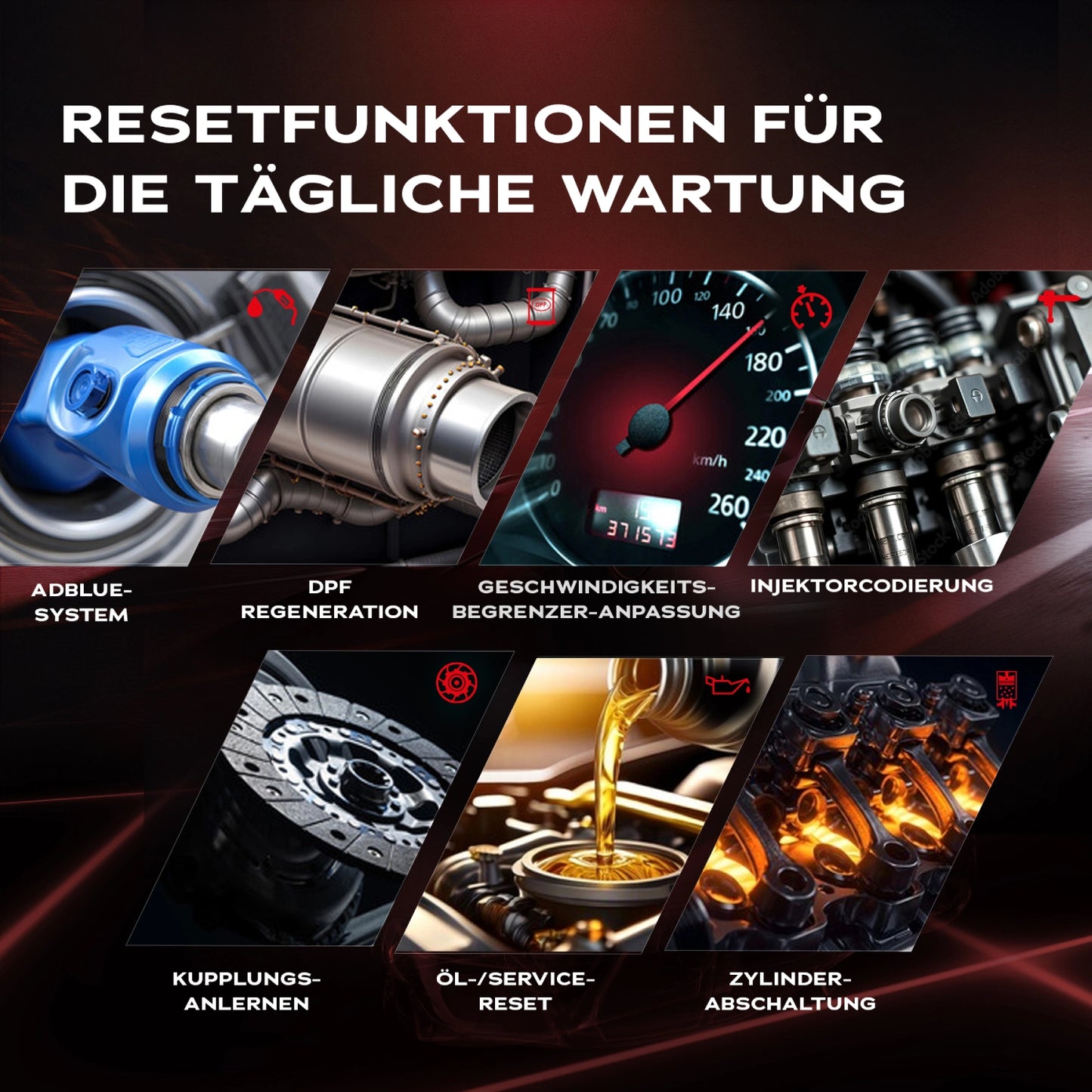 CRP 123S HD Servicefunktionen im Detail