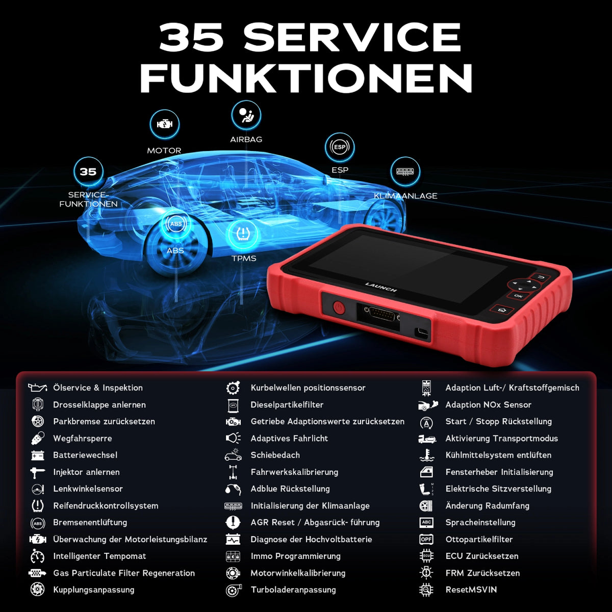 CRP 919S 35 Servicefunktionen