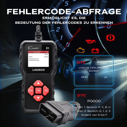 Creader E1 Fehlercode-Abfrage