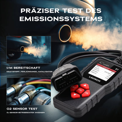 Creader E1 Test des Emissionssystems