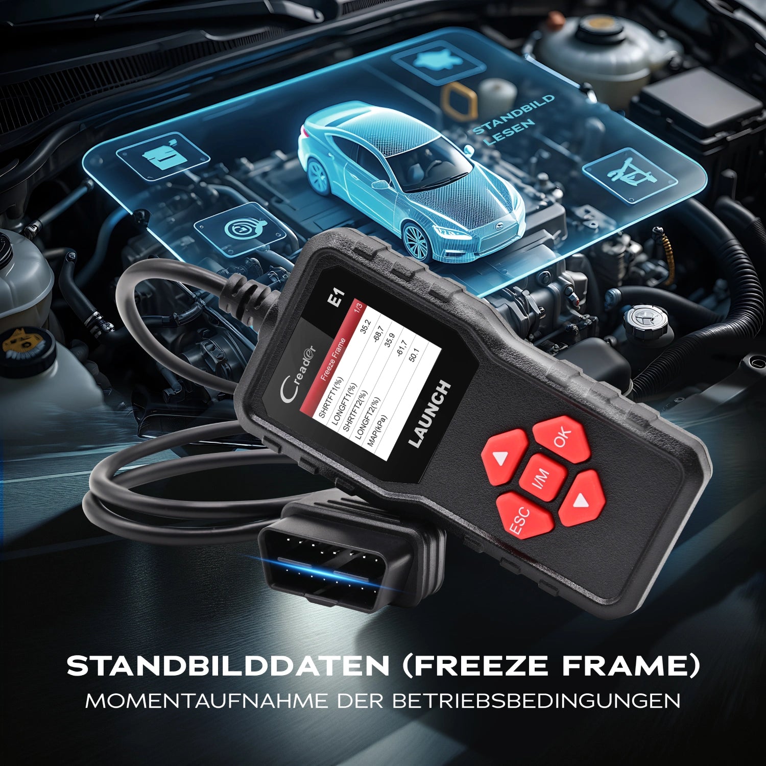 Creader E1 Standbilddaten (Freeze Frame)