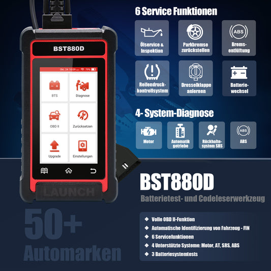 BST-880D Urządzenie diagnostyczne OBD II / Akumulator