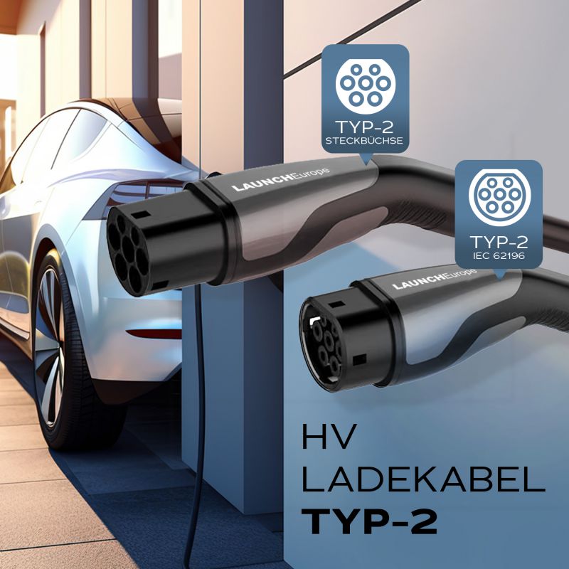 Kabel do ładowania Typ 2 | 22 kW | 7 m