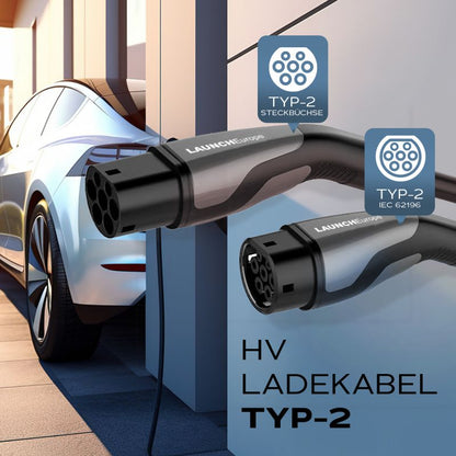 Kabel do ładowania Typ 2 | 22 kW | 7 m