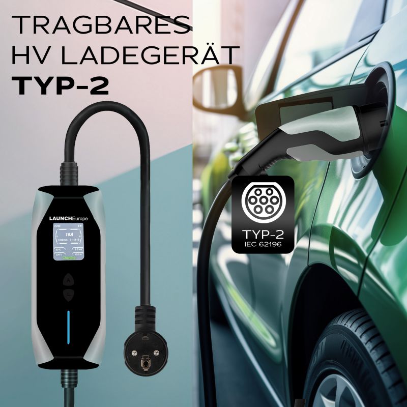 Portable charging cable Type 2 | 3.5kW | 7m