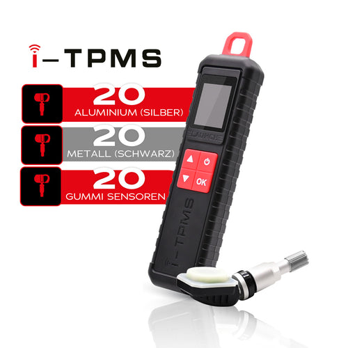 i-TPMS with 20 rubber, 20 aluminum and 20 metal sensors (silver/black)